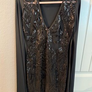 Elegant Black Sequin Dress